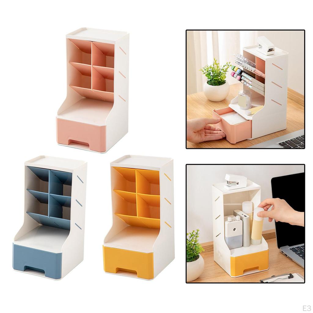 Desk Stationery Box, Detachable Tray, Pen Holder And Home