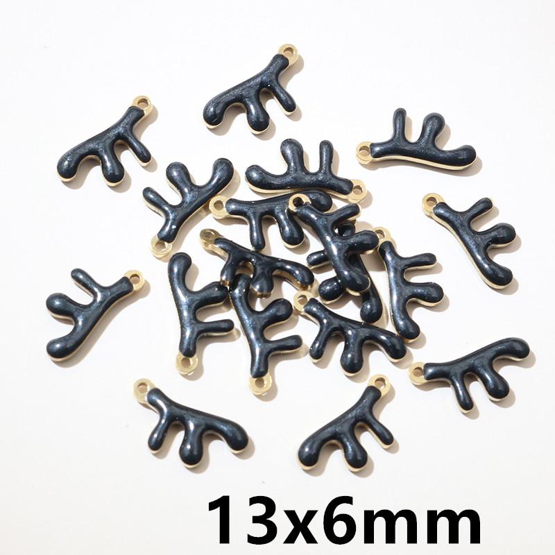 20pcs 11x9mm Stainless Steel Fish Enamel Charms Pendant Stainless Steel DIY Jewelry Making Accessories Findings