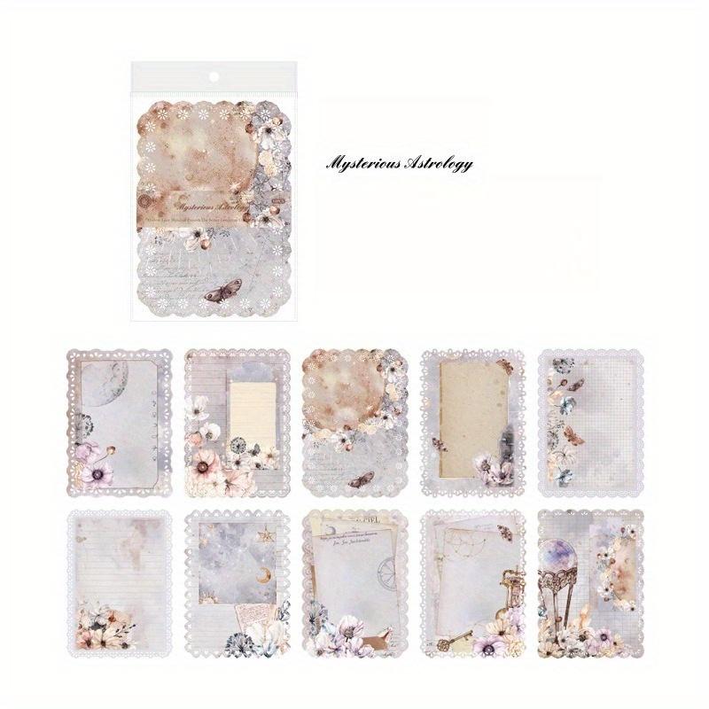 1PC Secret of Everything Series Material Paper Retro Hollow Lace Lace Old Book Pages Handbook Collage Base Paper and Cards