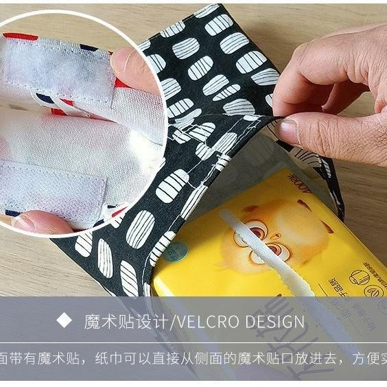 Fabric tissue box Japanese printing living room napkin bag pumping box car tissue bag