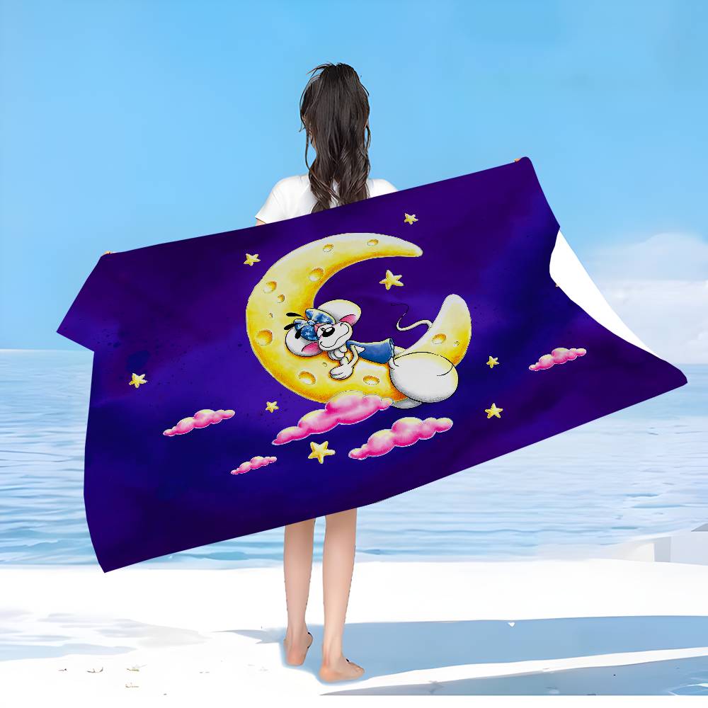 Popular Character D-Diddl Microfiber Beach Towel Absorbent Quick Dry Soft Yoga Swimming Resort Mountain Climbing Towel