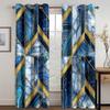 3D Ieftin Modern Lux Marmură Albastru Negru 2 Bucăți Umbrire Perdele de întunecare pentru Sufragerie Dormitor Bucătărie Tratament Cârlig Decor