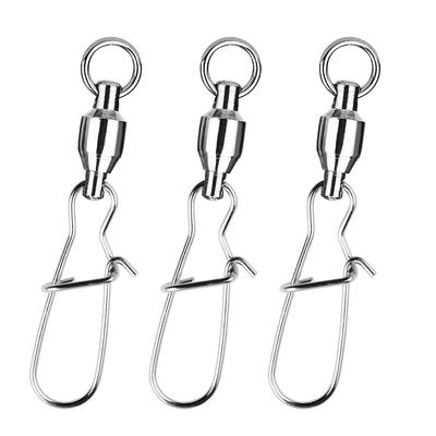 Atibin Bearing Strong Lure Swivel for and Quick Snaps for 25 Pieces Swivels, Snaps, Swivels, Fishing, Jigging, Bluefish, 25kg,