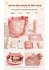 Large Capacity Sweet Cartoon Rabbit Knit Tote Handbag for Students