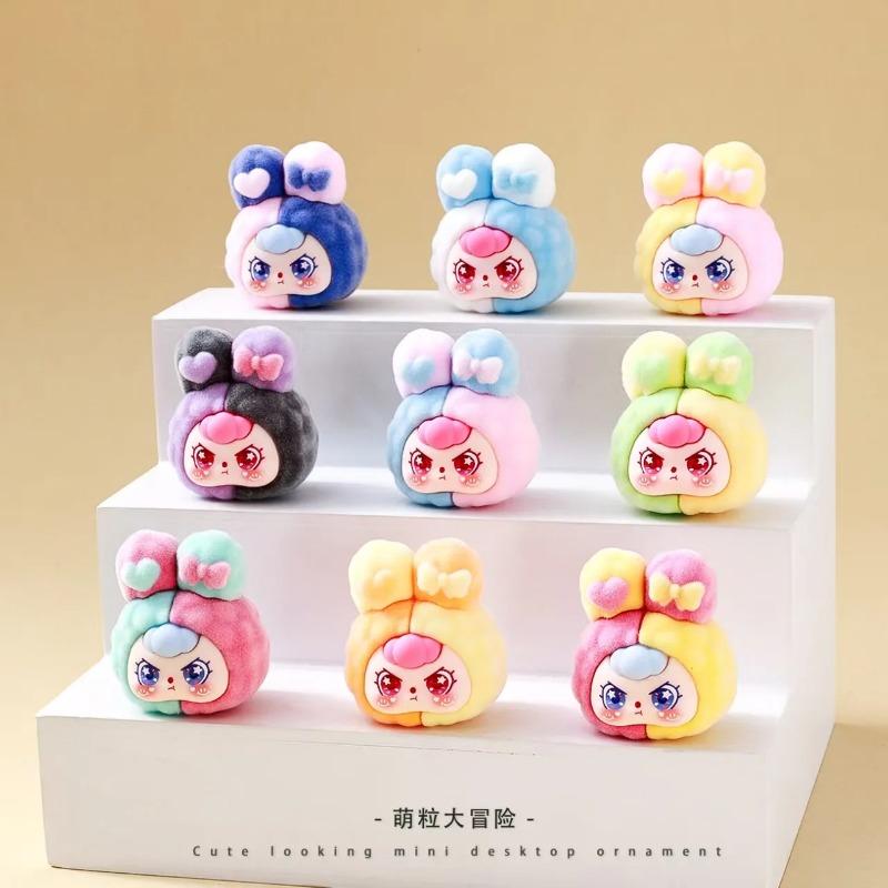 9 adet/10 adet Set Babythree Figür Oyuncak Mini Kedi Figür Masaüstü Dekorasyonu Model Süsler Oyuncaklar Erkek Kız Noel Hediyeleri