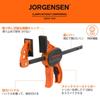 JORGENSEN F-Type Clamps, Quick Bar Clamps, 100mm, Set of 2, Ratchet Type, Maximum Clamping Force: Approx. 22kg, Quick Release Bar, Non-Slip, Resin Pro