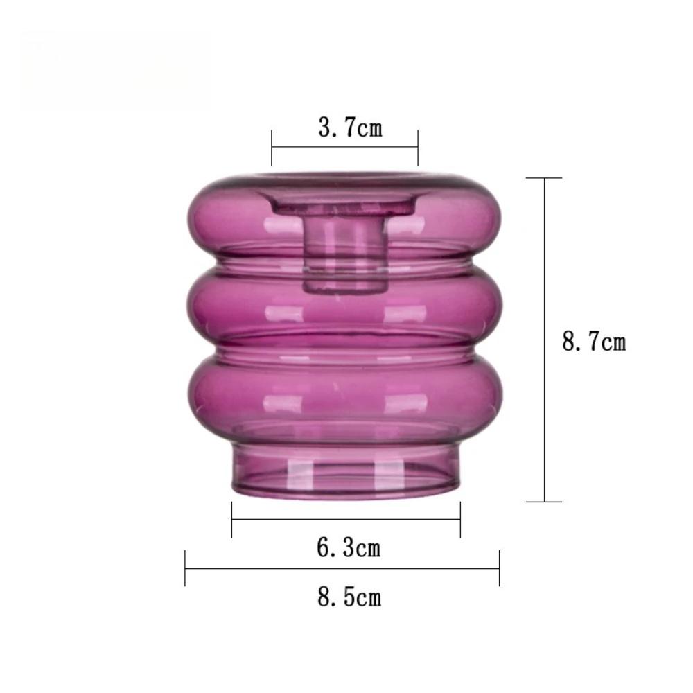 Modern Coloful Glass Candleholder Nordic Home Decor Clear Glass Candle Holder Wedding Decoration Party  Table Centerpiece