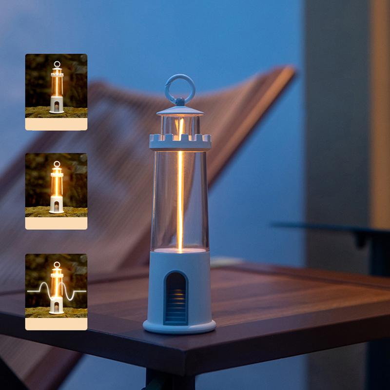 Light House Lamp | Camping Light | Magnetic Light Houses Lamp Brightness Adjustment Towers Statue Lights for Outdoor Garden
