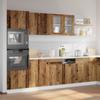 7-teiliges Küchenschrank-Set Lyon Vintage Holzoptik Spanplatte