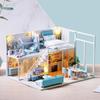 Puppenhaus Bausatz 3D Holz Mini Puppenhaus Montage Gebäude mit Möbelbausatz Spielzeug Kinder Geburtstagsgeschenk 3D Puzzle Handgefertigt