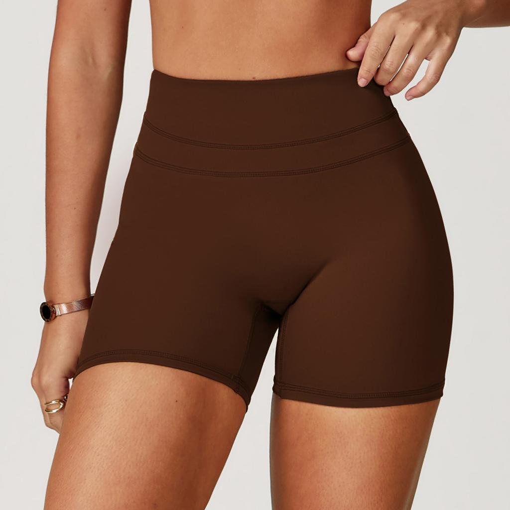 Neue Wollstrumpfhose Yoga-Shorts mit elastischem hohem Bund, Pfirsich-Hüftlifting, Lauf- und Fitness-Shorts