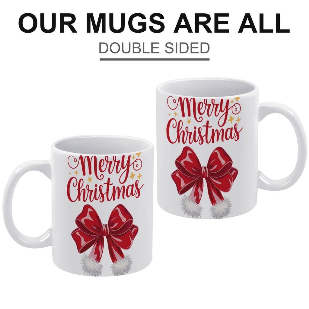 1pc 11oz Blank Ceramic Mug, Double-sided Printed Coffee Tea Cup, Glossy White Look, Ergonomic Handle, Kitchen-friendly, Ideal for Gifting