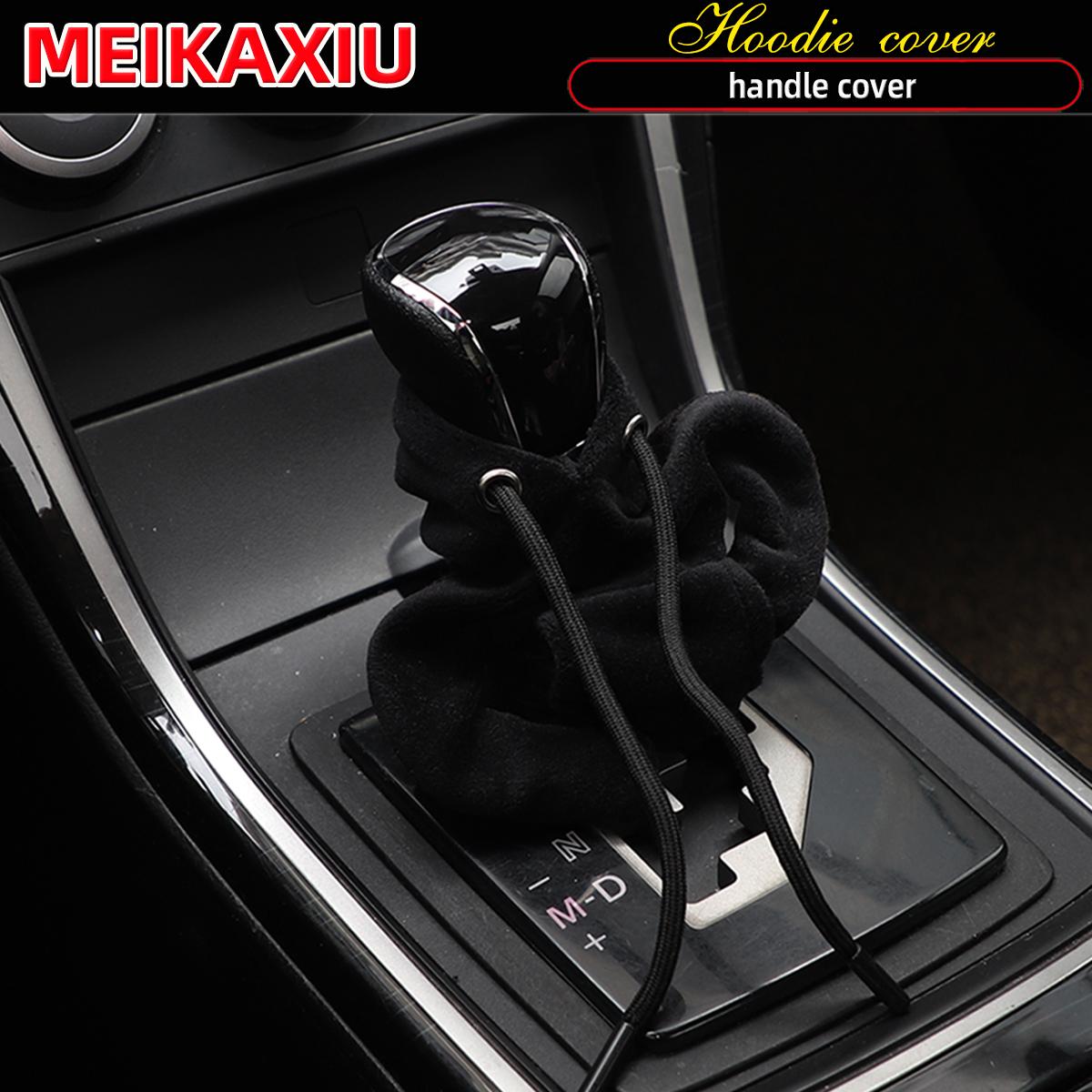 

Cute plush little hoodie car gear shift cover that can be paired with handbrake cover. Automotive decorative items for women.