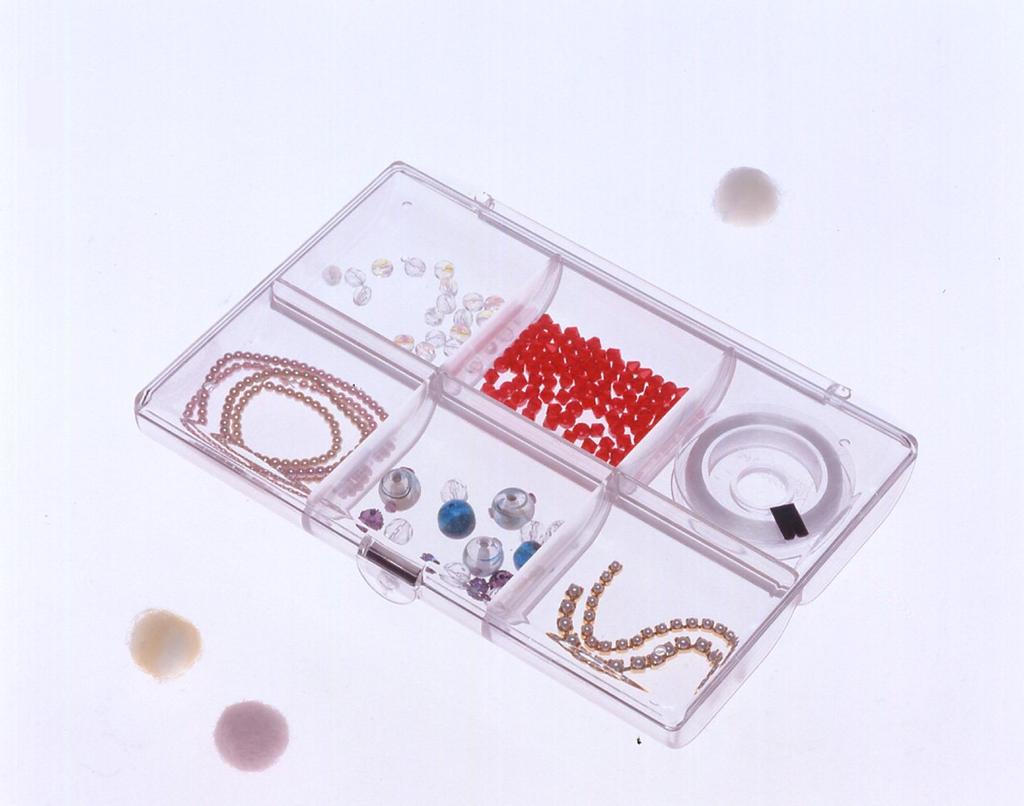 Shinko Hanger Bead 6 Made In Transparent Organizer Storage Small for Craft Nail Mini Craft Item 182208 Case, Compartments, Clear, Japan, Box, Case,