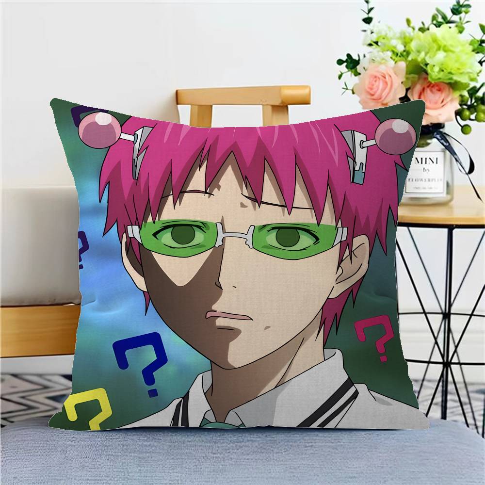 The Disastrous Life of Saiki K Personalized Pillow Cover Kids Bedroom Wild Party Decor Pillowcase kid Birthday shower Gift