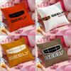 Cushion Cover Anti-dustmite Pillowcase Invisible Zipper Silky Short Plush Sofa Cushion Cover GEELY