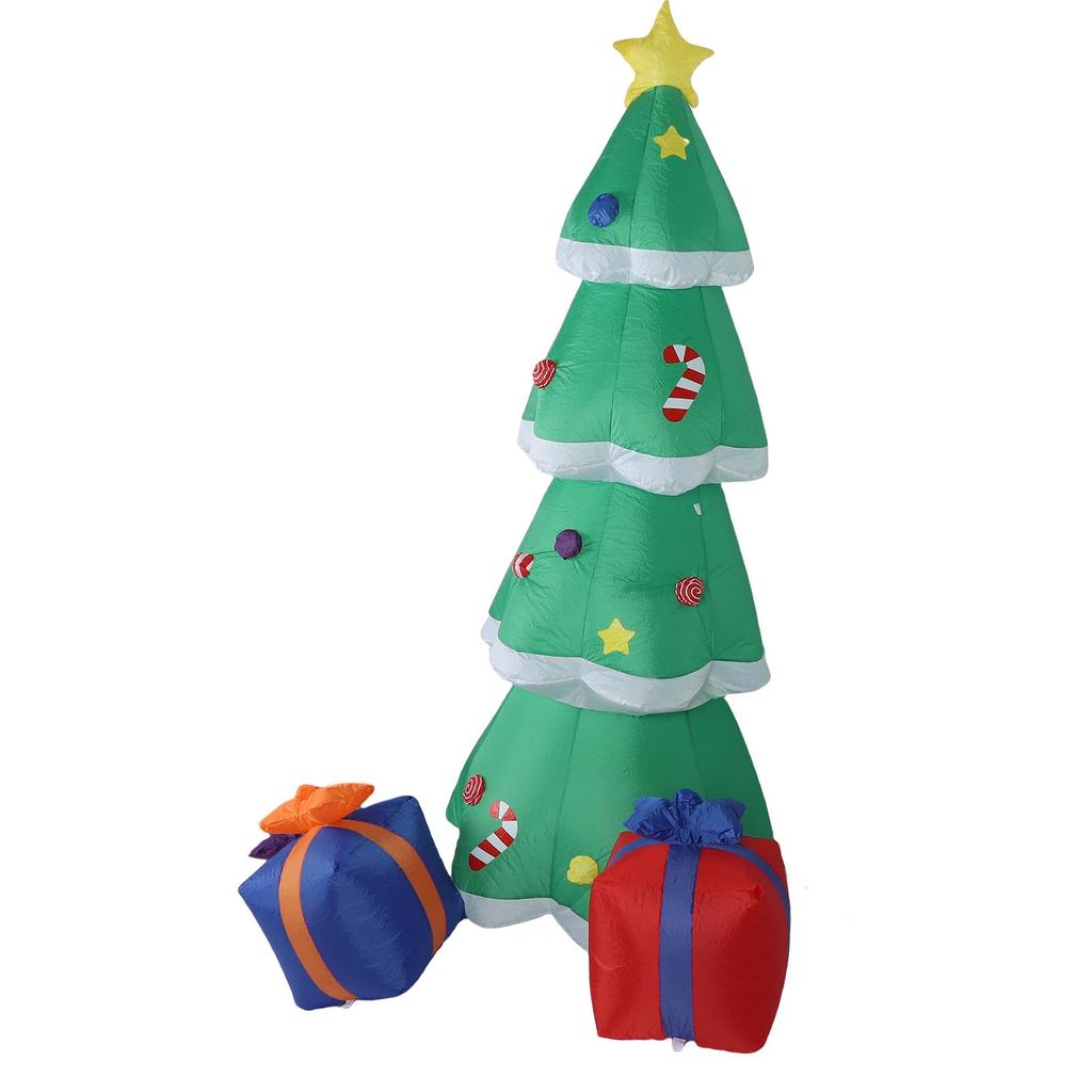 6.9ft Inflatable Xmas Tree Outdoor Decoration Blow Up Xmas Tree Yard Decor with LED Light for Xmas Holiday Party Garden Patio Lawn Decor