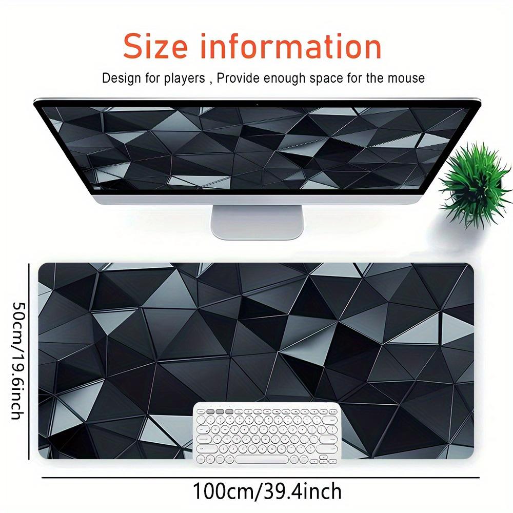 1pc Large Gaming Mouse Pad, UV Reactive Non-Slip Desk Mat, Washable PolyesterGeometric, Abstract, PatternComputer Pad with Vibrant Game Mach