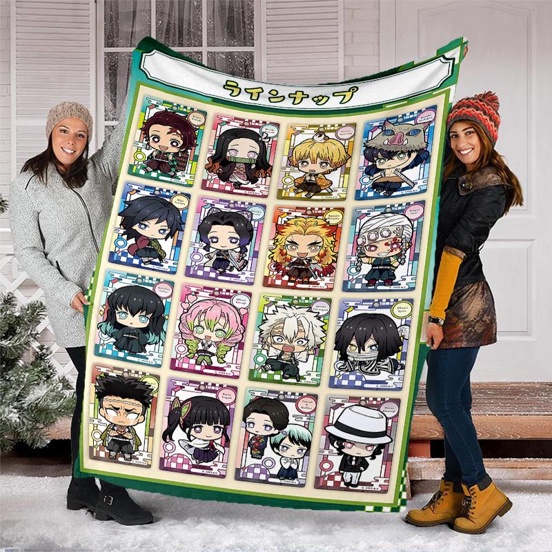 Demon Slayer Characters1 Printed Throw Blanket—lightweight,soft,warm;versatile Blanket for All Seasons—perfect As &air-conditioning Throw,nap Blanket