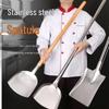 OEING Edelstahl Großer Wok-Spatel