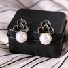 Elegant Glazed Pearl Flower Stud Earrings – Versatile, High-End Accessories for Women