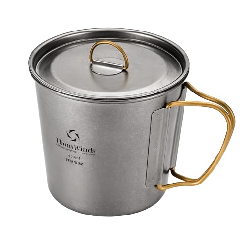

Титановая кружка Thous Winds, Одноместная, Кружка для улицы, Титан, Легкая, Прочная, Открытый огонь, Стильная, Для одиночного кемпинга, Кемпинг, В комплекте сетчатый чехол для хранения