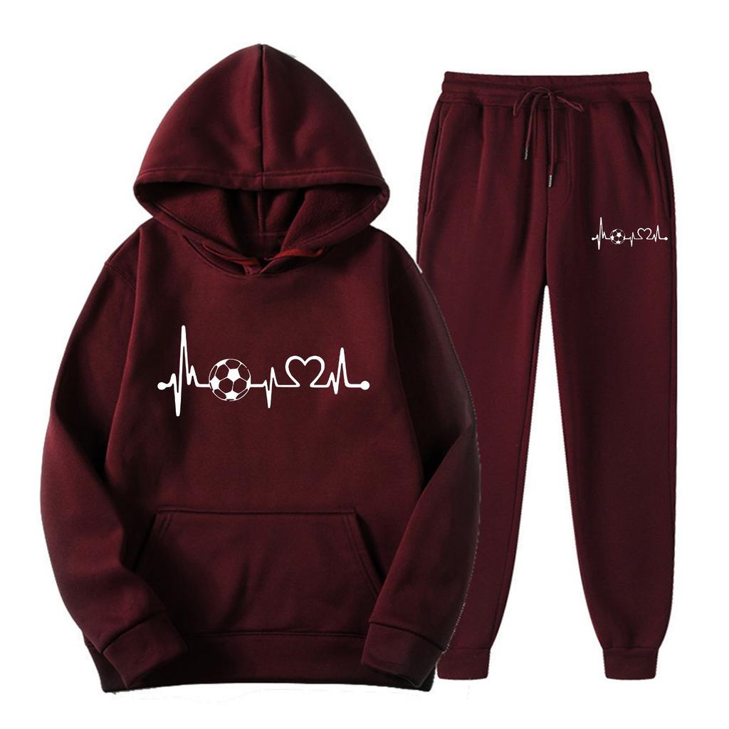New European and American Spring and Autumn Women's Sports Sweater Set Fashion Casual Sweater Sweatpants Set Hoodie Women
