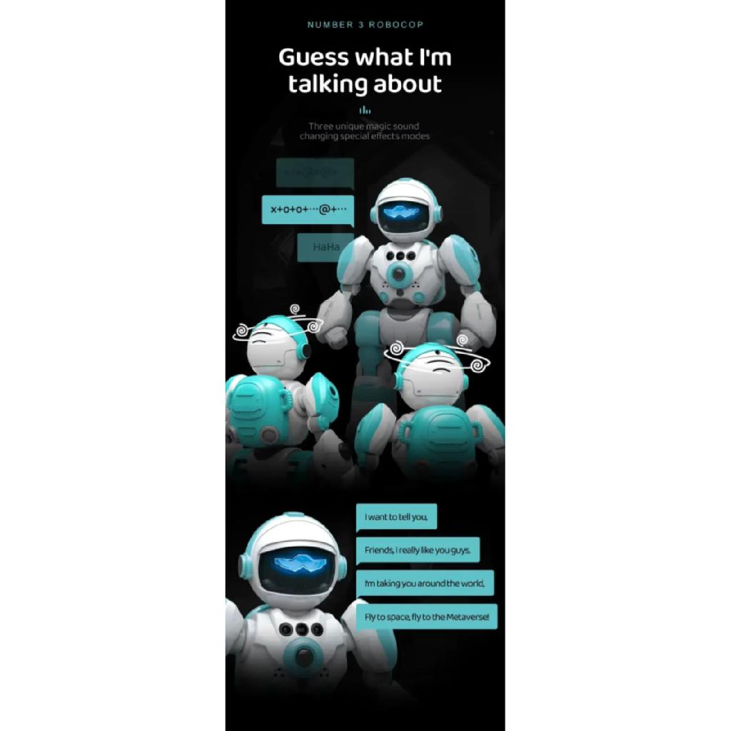 AI Smart RC Robot Toy Talking Dancing Robot (Yellow) Remote Control Programmable