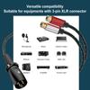2RCA Male to 3Pin Female Sound Unbalanced Cable 3Pin to Double 2RCA Male Splitter Patching Cord Microphone Cable