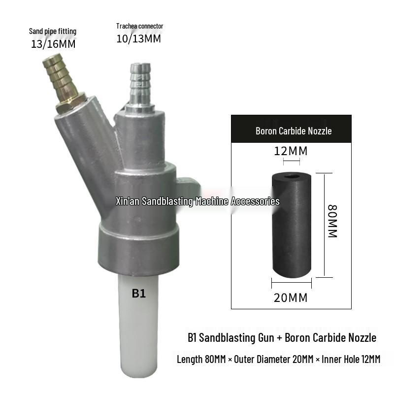 Type B Boron Carbide Sandblasting Nozzle for Manual & Automatic Rust Removal Machines