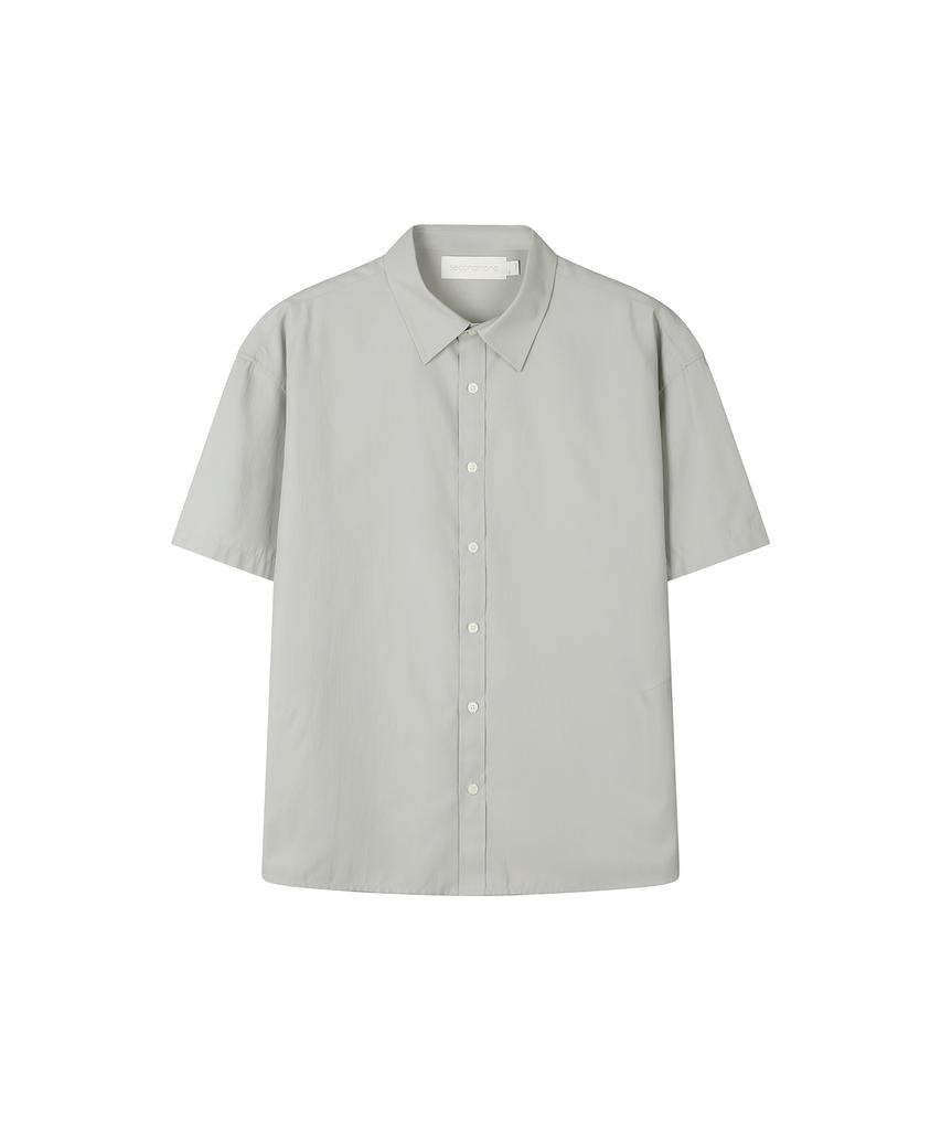 Sekeonmonollogeu (Tie Set)Semi Cropped Dart Cotton Short Shirt [4 Colors]_Sesh026