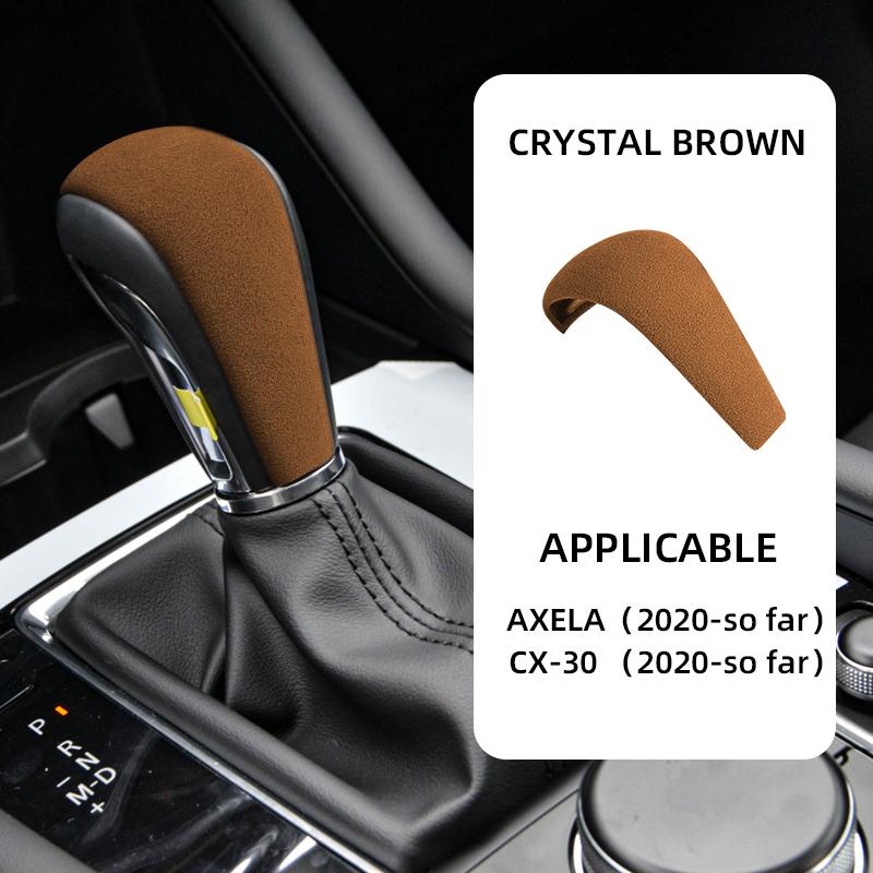 

1PC Shift Knob Cover for Mazda 3 Axela CX-30 2020 Accessories Car Gear Cover Shift Knob Lever Shifter Suede Protective Sticker