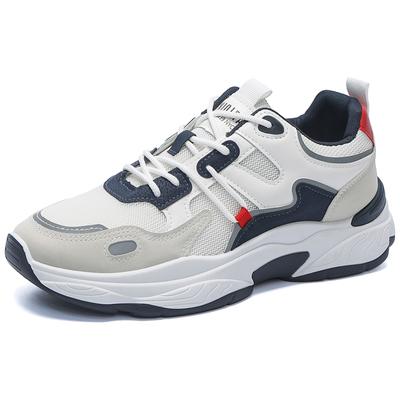 Nowe buty męskie, modne sneakersy na grubej podeszwie w dużych rozmiarach, męskie sportowe buty codzienne, mokasyny z oddychającej siateczki dla mężczyzn