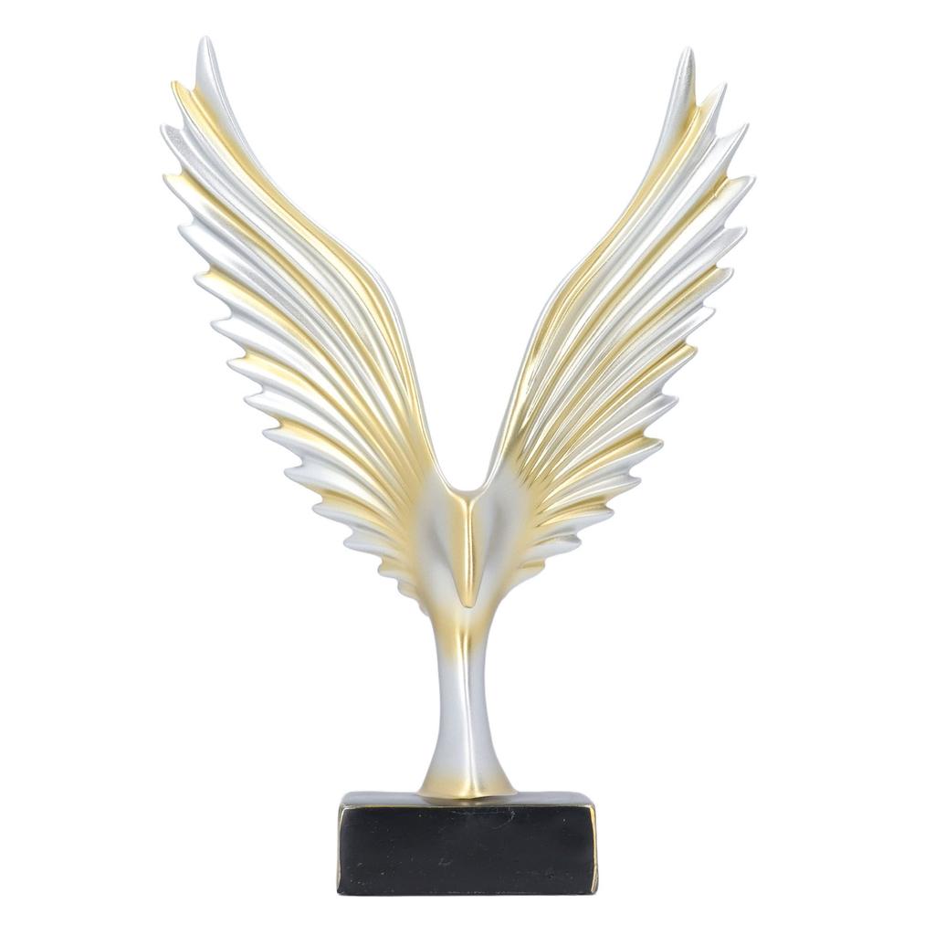 Eagle Abstract Figurine Decorative Resin Geometric   Animal Wing Sculpture Ornament for   Living Room