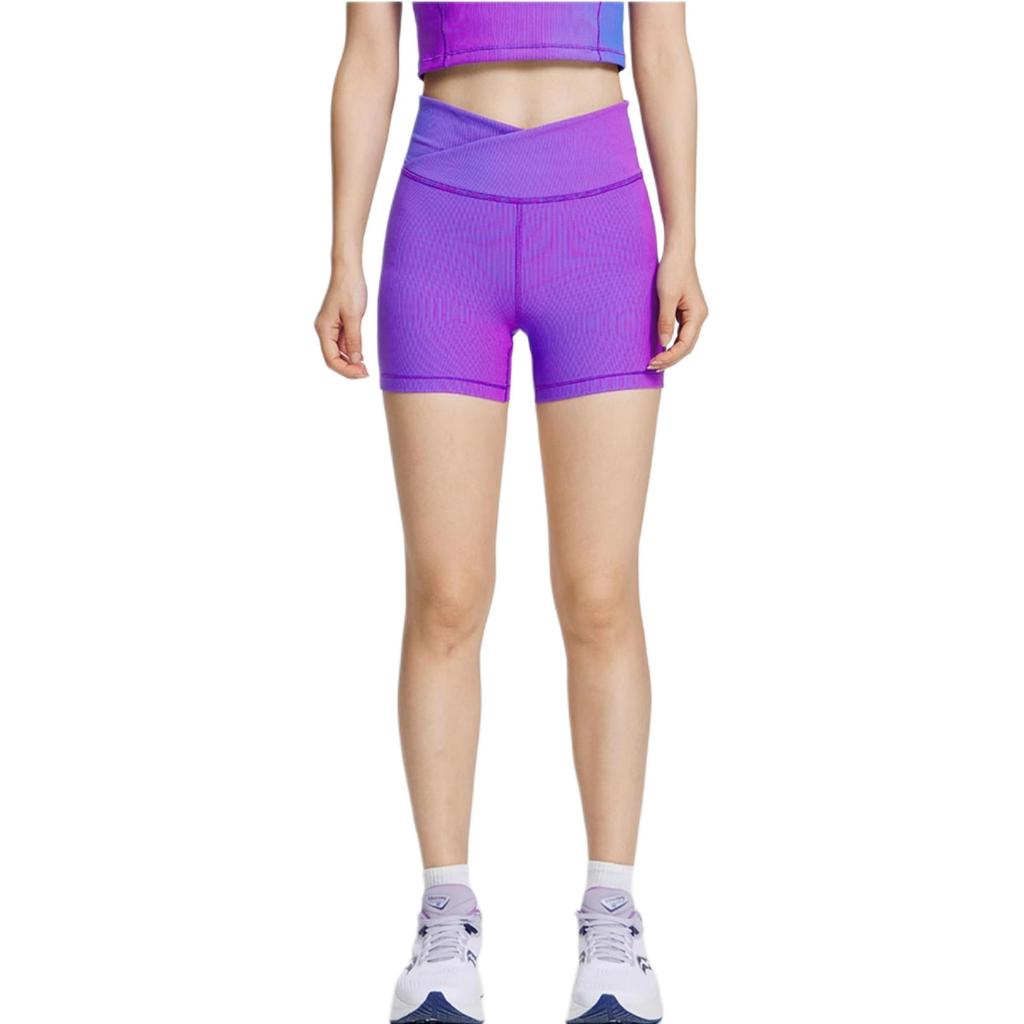 Saucony Solid Color Slim Fit Sports Shorts Women shorts Purple Blue SC1230226A-BL23