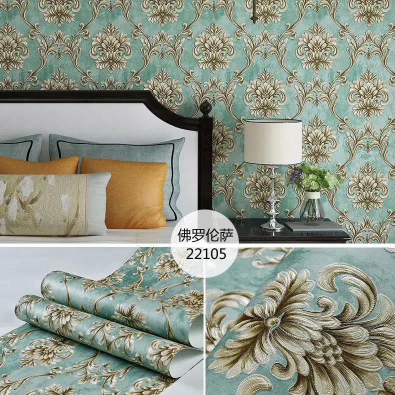 

Утолщенные наклейки на стену в европейском стиле 3d для гостиной, самоклеящийся домашний декор, нетканые обои, обои для фона спальни 53CMX3M