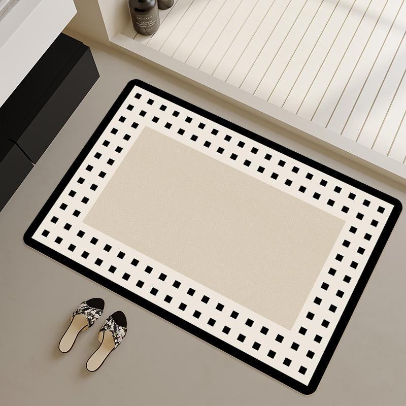 Household Wear-resistant Anti Slip Bathroom Foot Mat Absorbent Quick Drying Bathroom Floor Mat