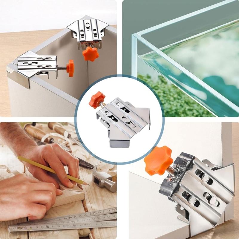 Woodworking Tool Set Easy To Use Woodworking Corner Clip Adjust Woodworking Fastener Right Angles Clamps Simple Operate