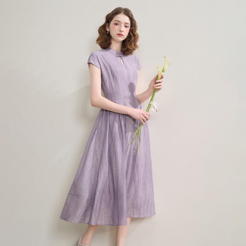 Xiyu Women's New Chinese Style Tie-Dye Long Dress