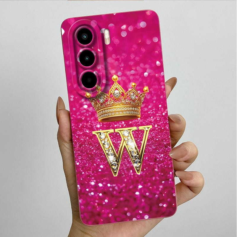 For Itel Power 70 P673L P70 Case Luxury Crown Letters Couple Soft Phone Cases For Itel Power70 P 70 Camera Protection Back Cover