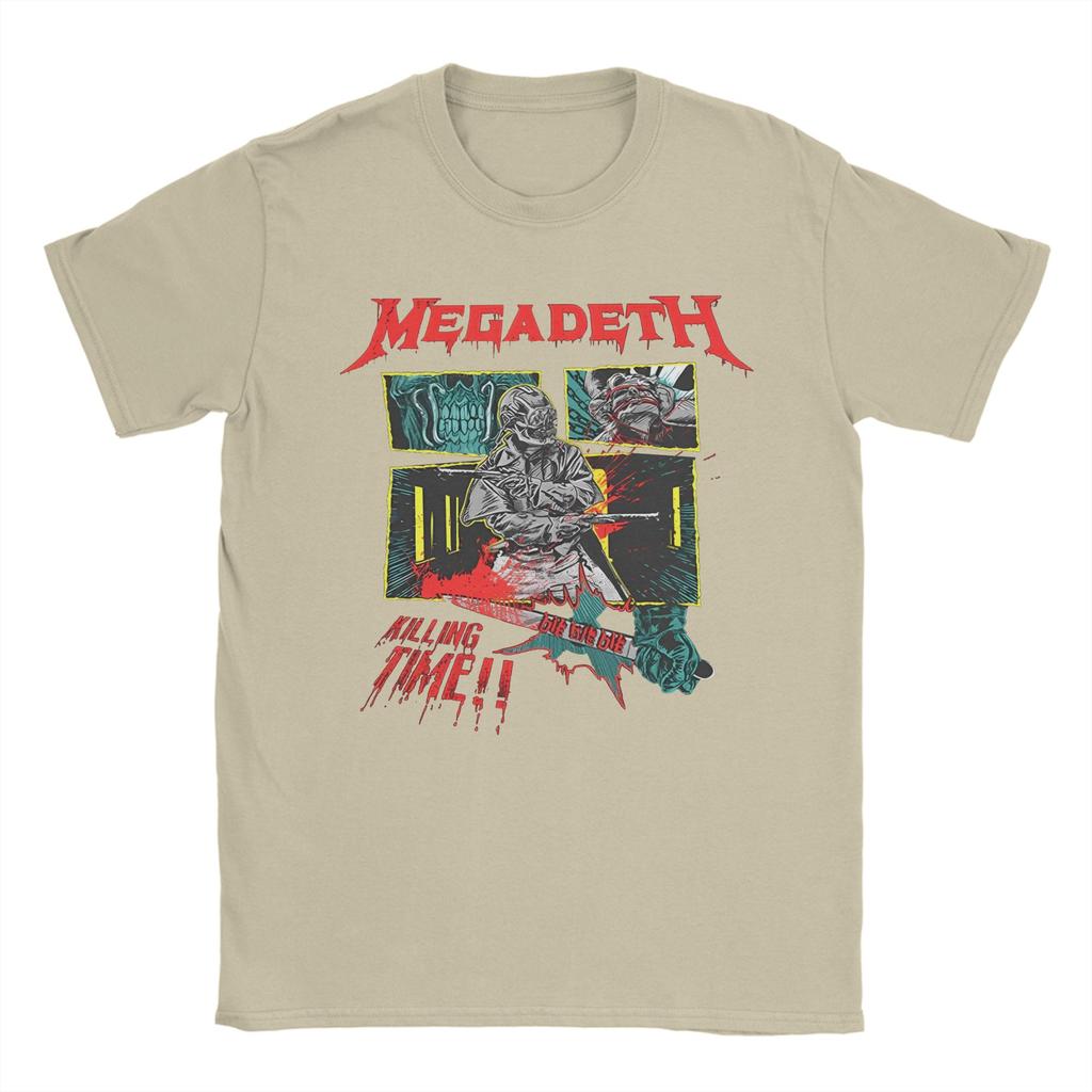 M-Megadethed Band  T Shirt Men's  Pure Cotton Creative T-Shirt Round Neck  Tees Short Sleeve Tops Graphic Printed