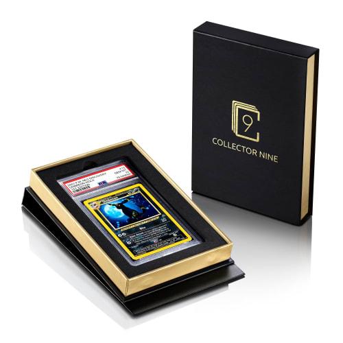 

Collector Nine PSA/CGC Display Gift Case with Magnetic Flip | Graded Card Storage Slab Shipping Box Holder (Gold, PSA/CGC Single)