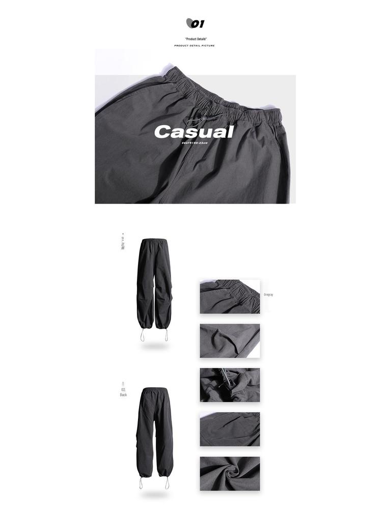 American-Style Women's Wide-Leg Overalls: Trendy Elastic Waist, Loose Drape Casual Pants for Autumn 2023