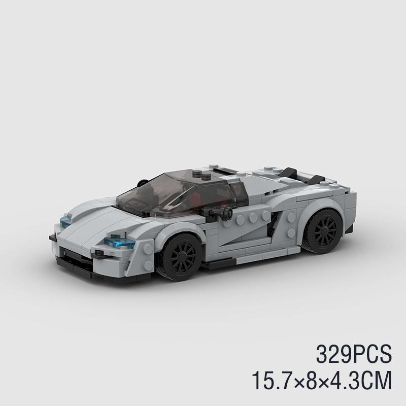 MOC City Speed Sport Racing Car Model Building Blocks Convertible Super Race Bricks Rally Vehicle Toy Technical Christmas Gift