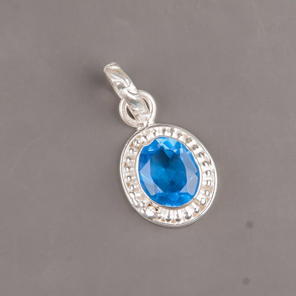 Tanzanite Gemstone 925 Sterling Silver Women's Jewelry Handmade Pendant 1.20" PP-7-1
