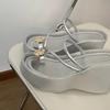 Fashion 2025 Summer Chunky Women Clip Toe Slipper Fashion Elegant Platform Wedges Heel Slides Ladies Gladiator Beach Sandalias Flip Flop