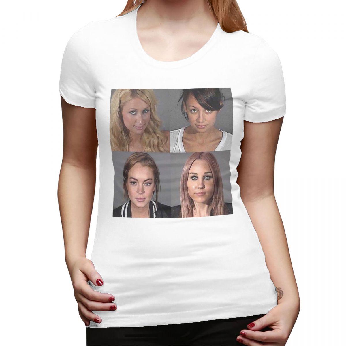 

Iconic Mugshot TShirt for Women Crew Neck Streetwear T Shirts Womens Short Sleeve Summer Clothes Tops S