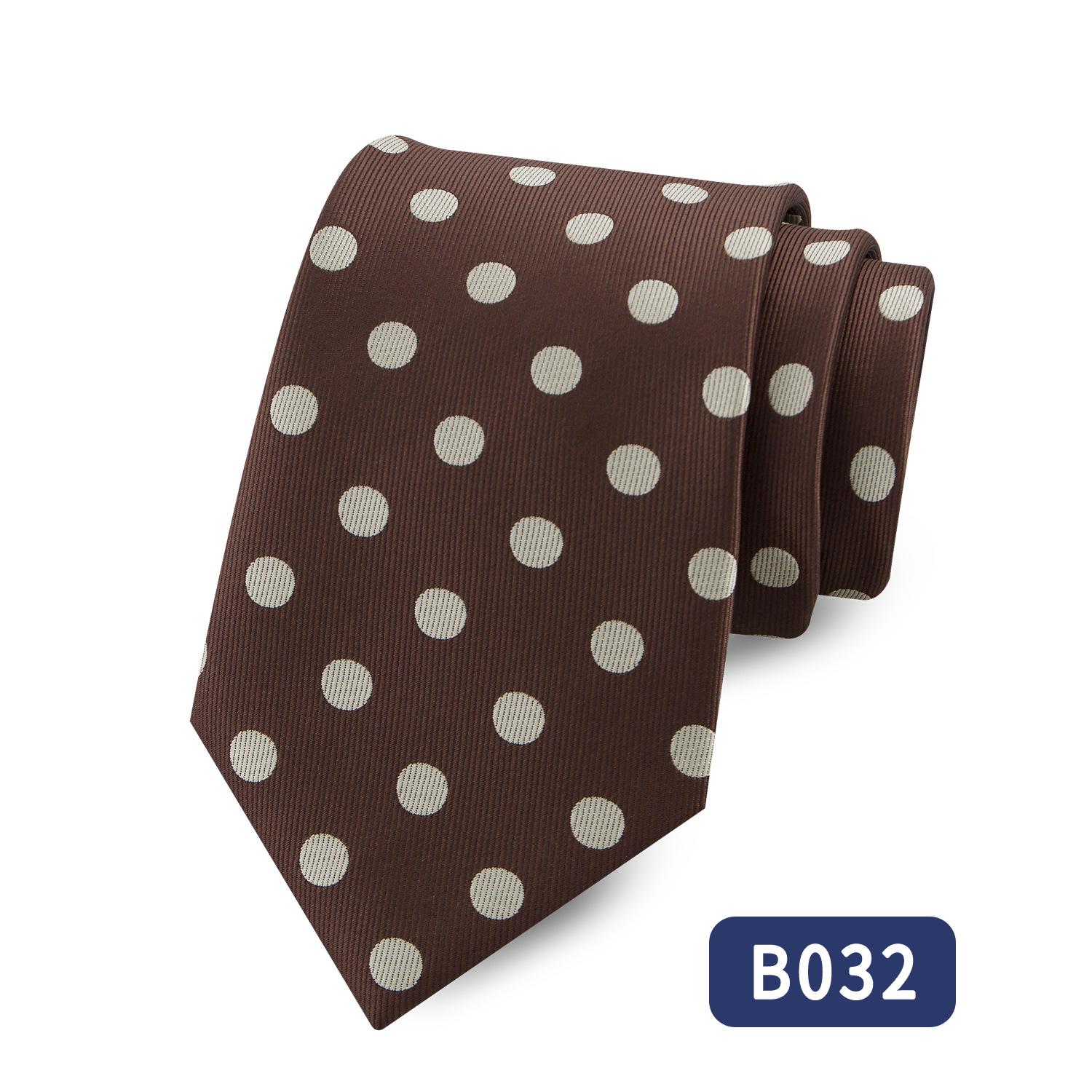 

Men s Polka Dot Tie, Polyester Yarn-Dyed Fabric