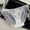Low Waist Seamless Lace Briefs Ultra-thin Women's Mesh Underpants Lace Flower Panties  Lingerie
