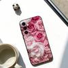 Flower  Phone Case Black Silicone Soft For Samsung Galaxy A73,A72,A71,A70,A53,A52,A51